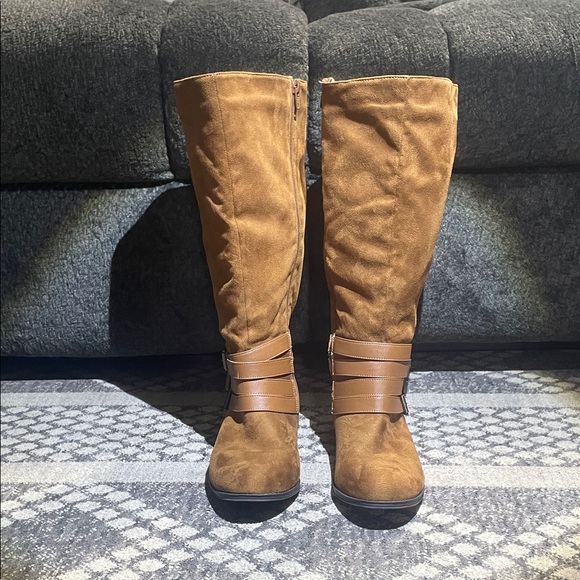 comfortview Shoes - Comfortview Brown Over the Knee Boots